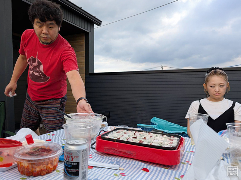 屋上たこ焼きパーティー