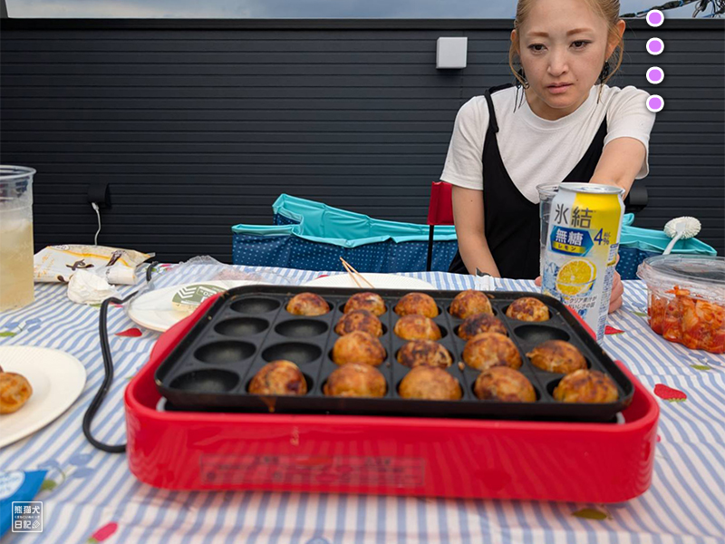 屋上たこ焼きパーティー