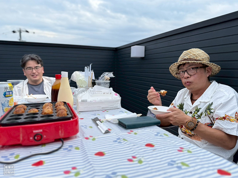 屋上たこ焼きパーティー