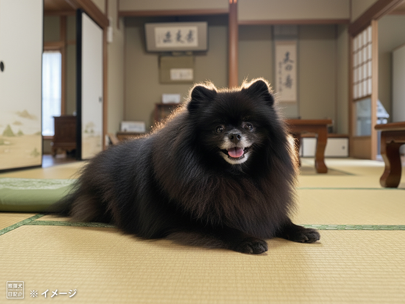 黒ポメラニアン志熊