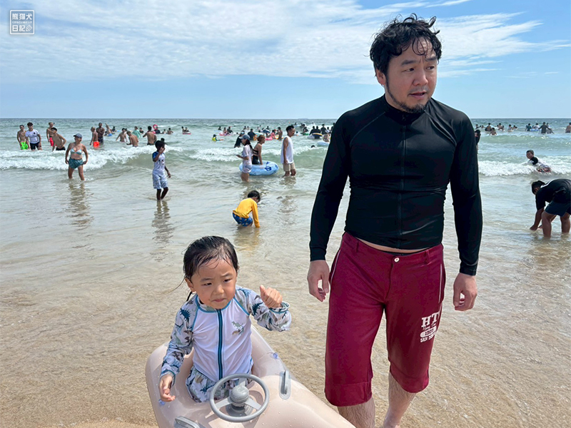人生初の海水浴