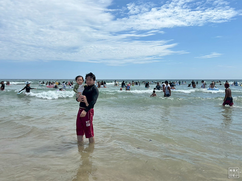 人生初の海水浴