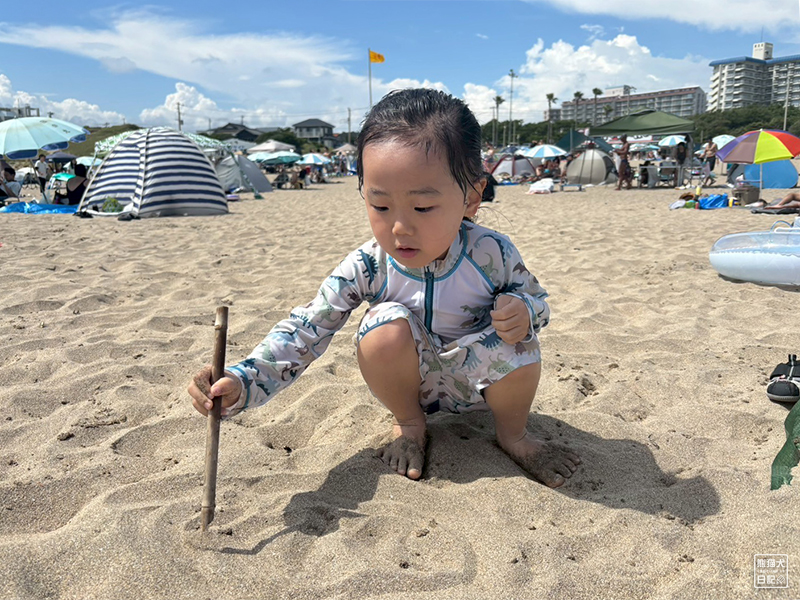 人生初の海水浴
