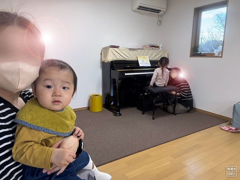 小倅のピアノレッスン