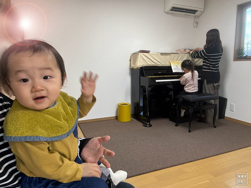 小倅のピアノレッスン