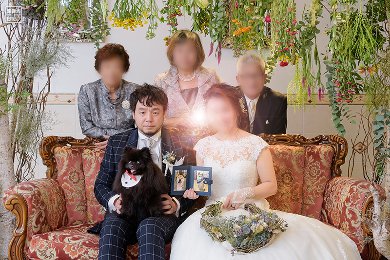 嫁女房との犬連れ結婚式