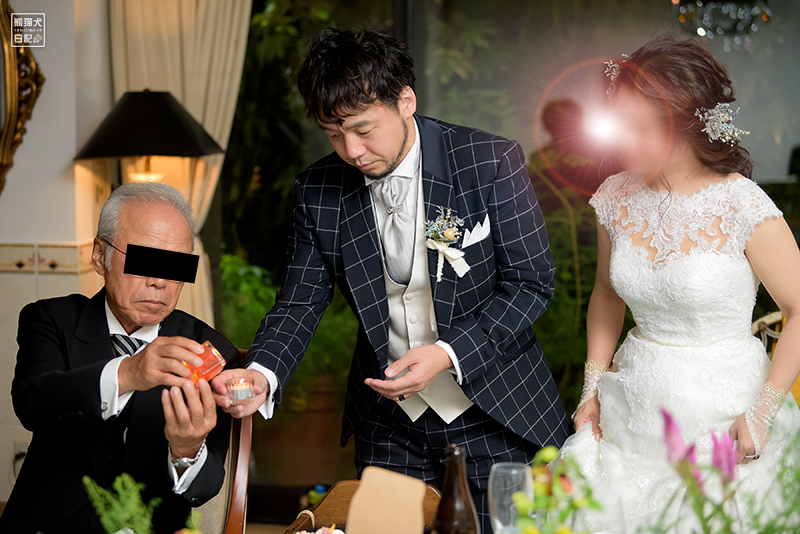 嫁女房との犬連れ結婚式